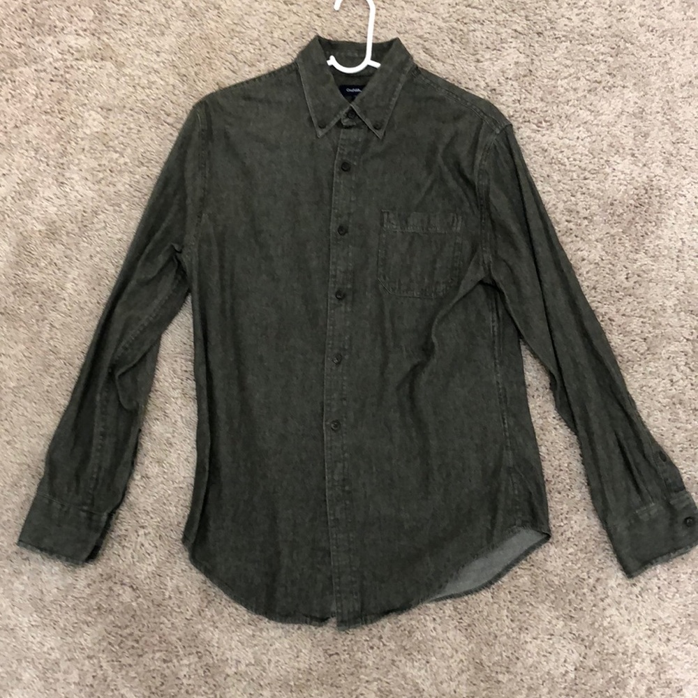 Casual denim button down shirt